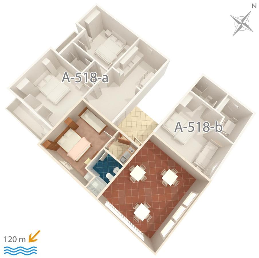 Apartments By The Sea Podgora, Makarska - 518 Extérieur photo
