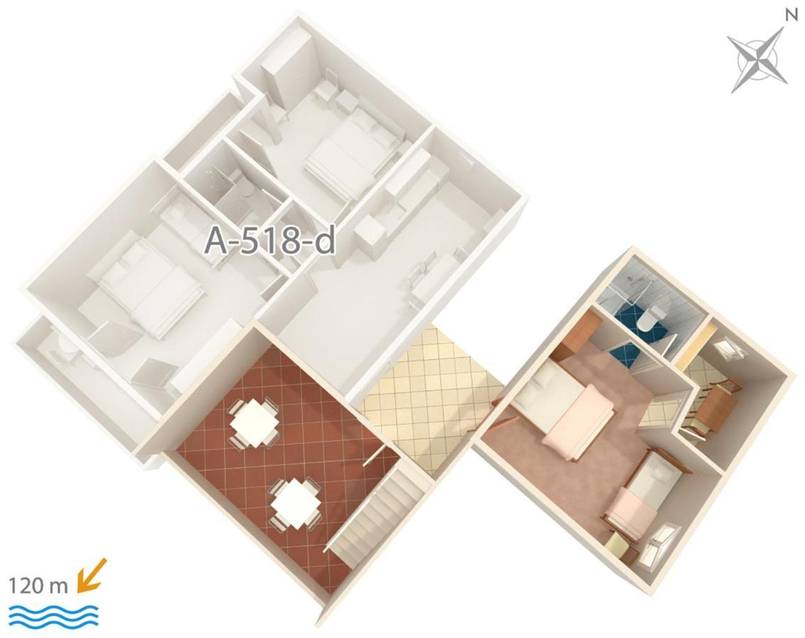 Apartments By The Sea Podgora, Makarska - 518 Extérieur photo